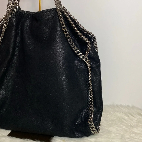 Stella McCartney Falabella Fold Over Shoulder Bag with Chain straps Black - Picture 4 of 17